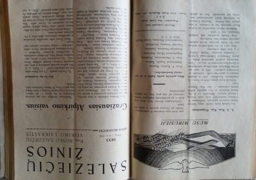 Saleziečių žinios, 1932 m. kovas-balandis