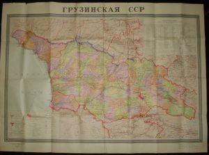 Gruzijos SSR žemėlapis