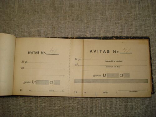 Kvitų knygelė, 1940 m.