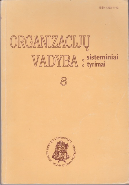 Organizacijų vadyba: sisteminiai tyrimai (8 knyga)