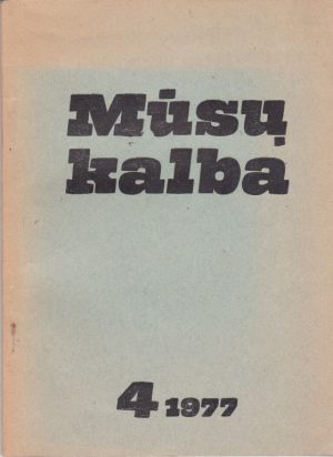 Mūsų kalba, 1977/4
