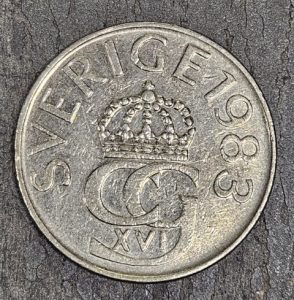 Švedija 5 kronos 1983 - Image 2