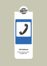 Magnetinis knygos skirtukas „Telefonas“